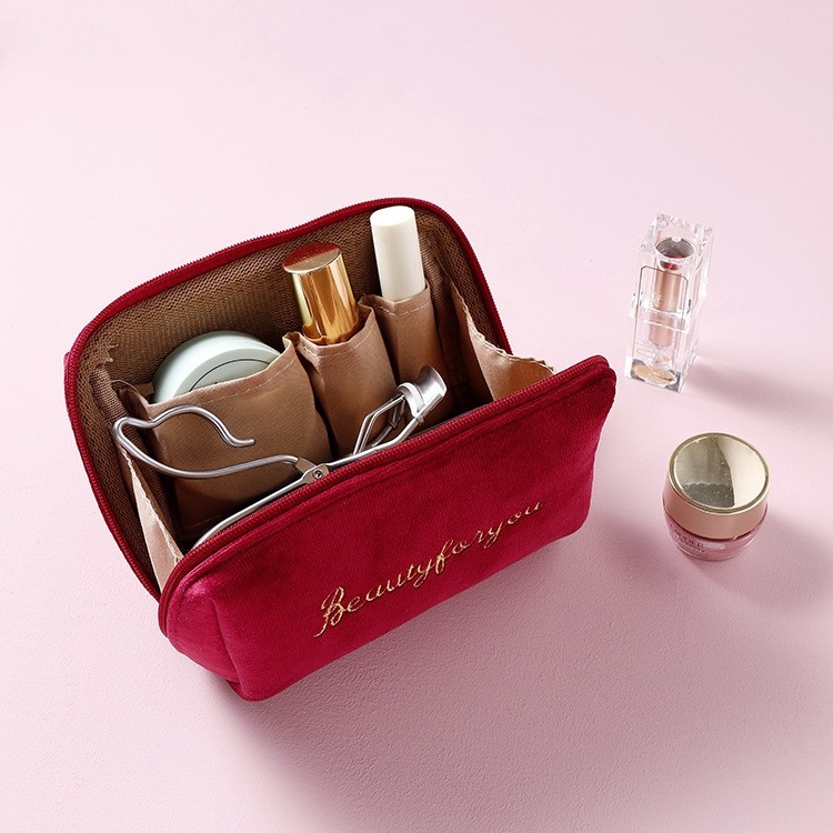 Kosmētikas soma - Corduroy, vienkrāsains raksts, sievietēm, mājsaimniecības uzglabāšanai, vasara 2023 izlaidums