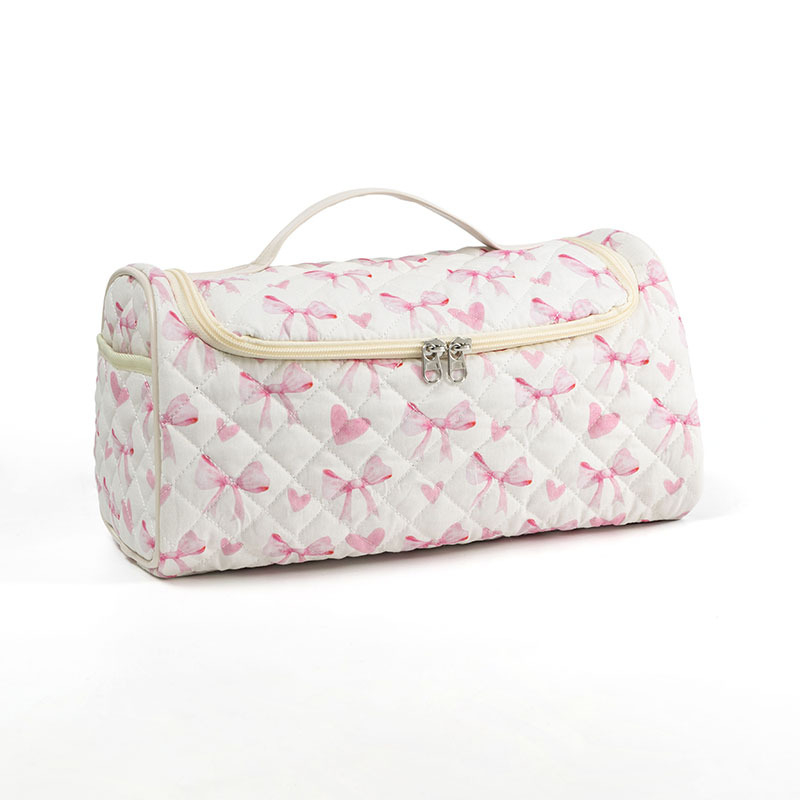 Τσάντα αποθήκευσης ταξιδιού από βαμβάκι, κυβοειδούς σχήματος, πολυλειτουργικός οργανωτής καλλυντικών για ταξίδια, μακιγιάζ και μπάνιo