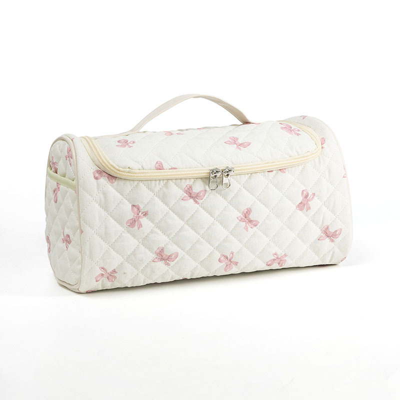 Τσάντα αποθήκευσης ταξιδιού από βαμβάκι, κυβοειδούς σχήματος, πολυλειτουργικός οργανωτής καλλυντικών για ταξίδια, μακιγιάζ και μπάνιo