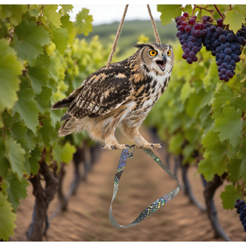 Закачена декоративна фигура за отблъскване на птици, дизайн: сова и белоглав орел, акрилен материал, модерен минималистичен стил, артикул YW-25-7261