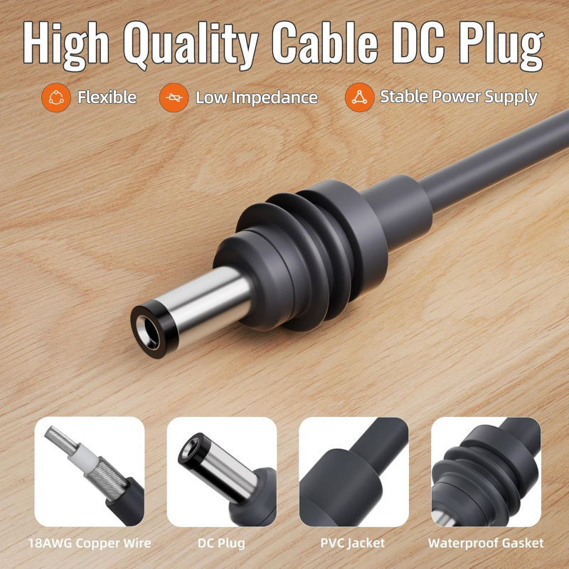 Milwaukee 12V Li‑ion baterija DIY adapter za 2.1 DC napajanje glave M12