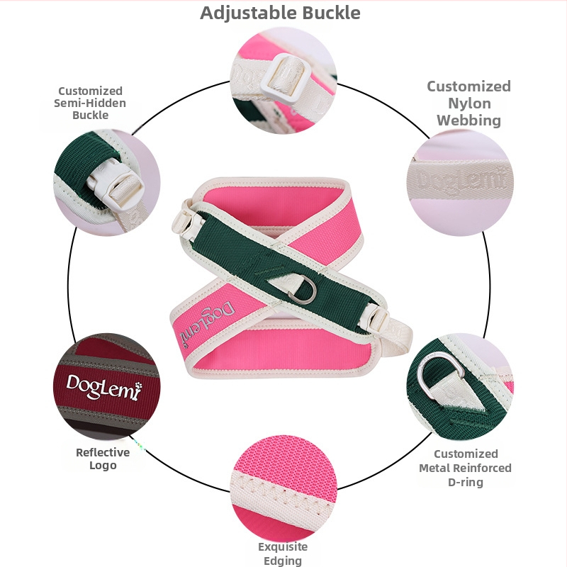 Postroj pre psa s X-tvarou chrbtovej časti, nylon+polyester, pružný, PD20081/PD20089, DogLemi