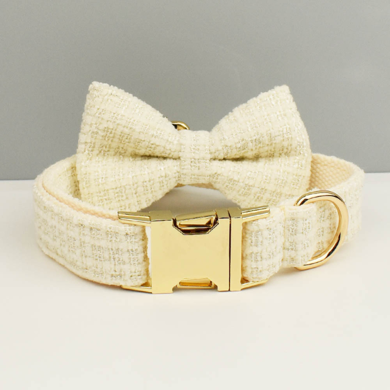 Κολάρο σκύλου με μεταλλική αγκράφα για χάραξη και αναδιπλούμενο λουρί, πολυεστέρας, Flannelette