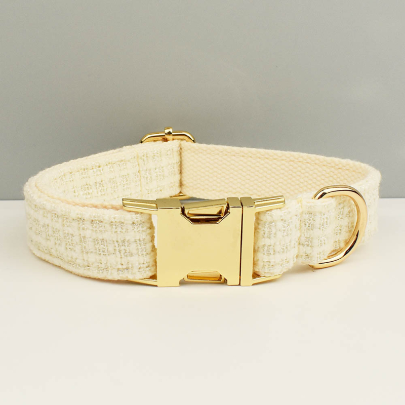 Κολάρο σκύλου με μεταλλική αγκράφα για χάραξη και αναδιπλούμενο λουρί, πολυεστέρας, Flannelette