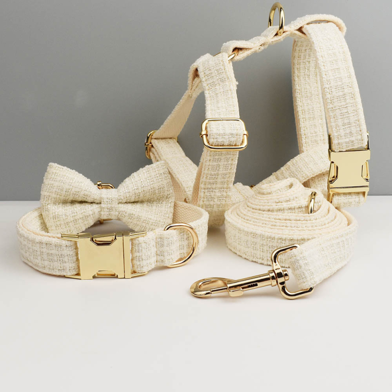 Κολάρο σκύλου με μεταλλική αγκράφα για χάραξη και αναδιπλούμενο λουρί, πολυεστέρας, Flannelette