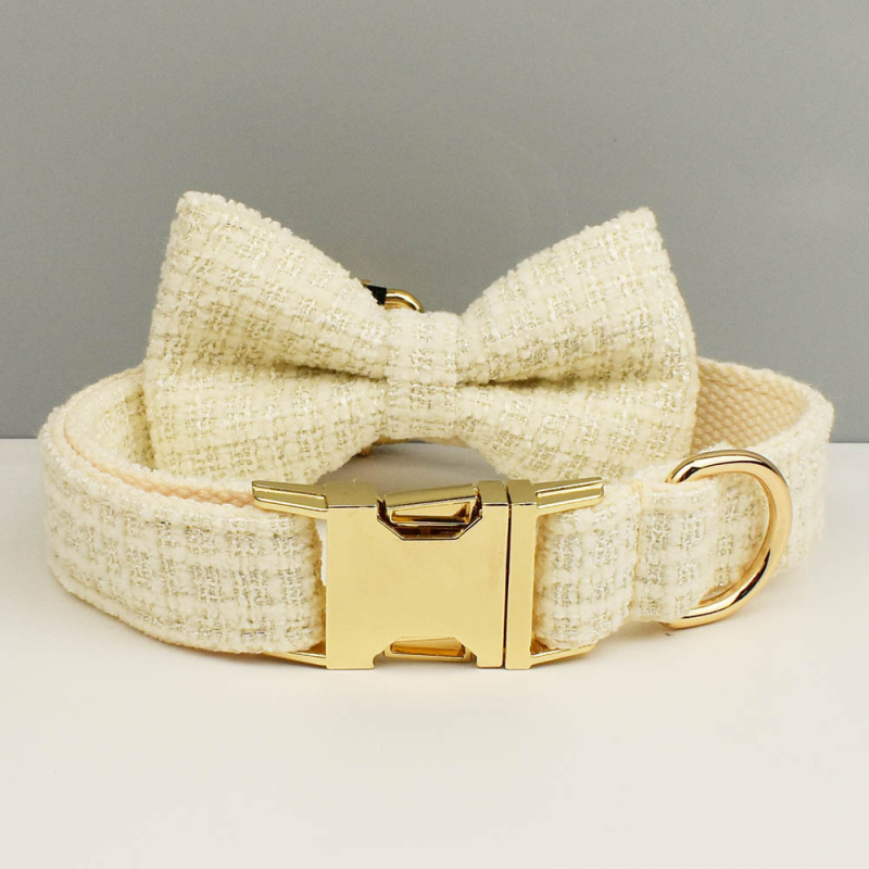 Κολάρο σκύλου με μεταλλική αγκράφα για χάραξη και αναδιπλούμενο λουρί, πολυεστέρας, Flannelette