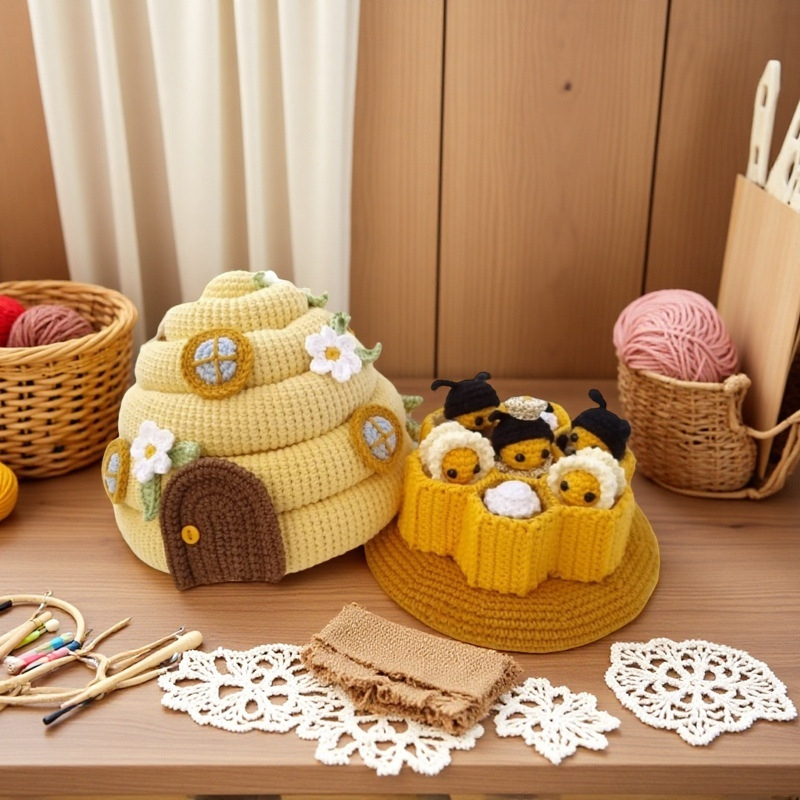 Dzīvnieku adīšanas materiālu komplekts — piena kokvilna, vijota dzija, adīšanai, preces kods 1122