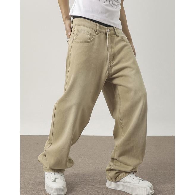 Τζιν φαρδιάς γραμμής, baggy, χιπ-ποπ στυλ, κορεάτικο στυλ, χαμηλή μέση