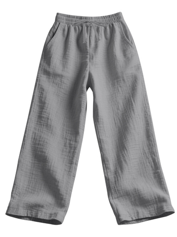 Ανδρικά παντελόνια από λινό-μπλέντ, μακριά, μεσαία μέση, κορδόνι, ίσιο κόψιμο