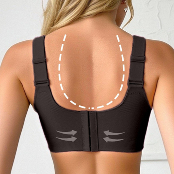 Γυναικείο σουτιέν χωρίς ραφές από Nylon/Spandex, ρυθμιζόμενοι ιμάντες, μορφοποίηση πλευρικού στήθους, πίσω κλείσιμο με τέσσερις σειρές αγκιστριών