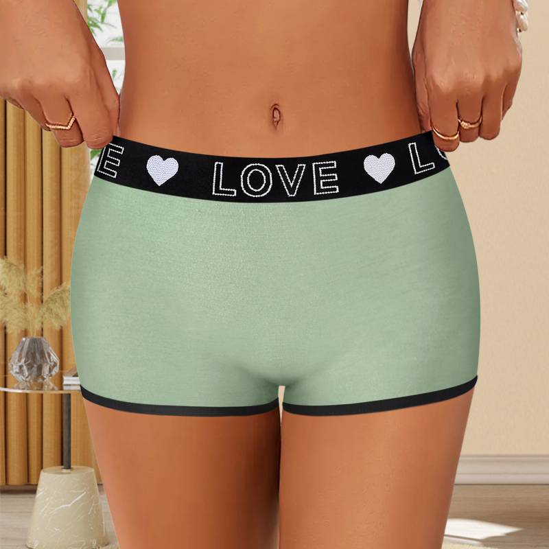 Γυναικείοι μποξέρ σορτς από πολυεστέρα – αναπνοή, αδιαφανείς, μεσαία μέση, επένδυση καβάλου από πολυεστέρα