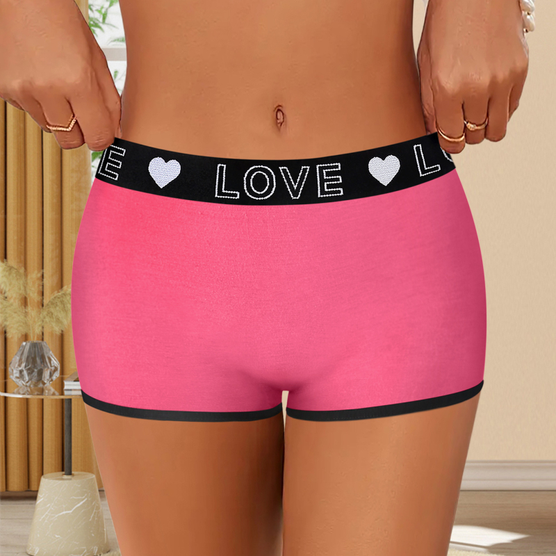 Γυναικείοι μποξέρ σορτς από πολυεστέρα – αναπνοή, αδιαφανείς, μεσαία μέση, επένδυση καβάλου από πολυεστέρα