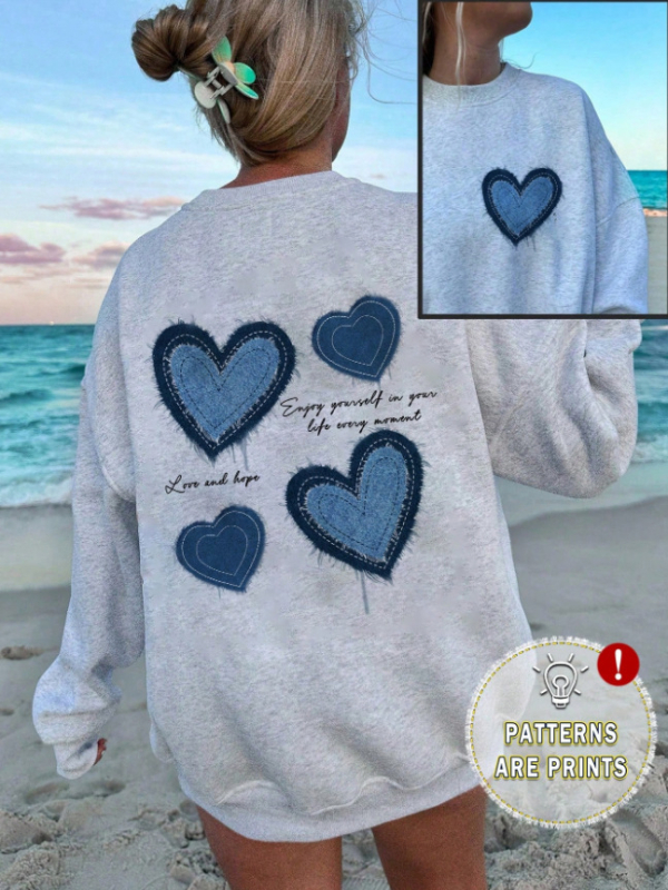 Džemperis ar Whale Shark motīvu, garas piedurknes, apaļa kakla izgriezums, vidējā garuma, DTG drukāšana