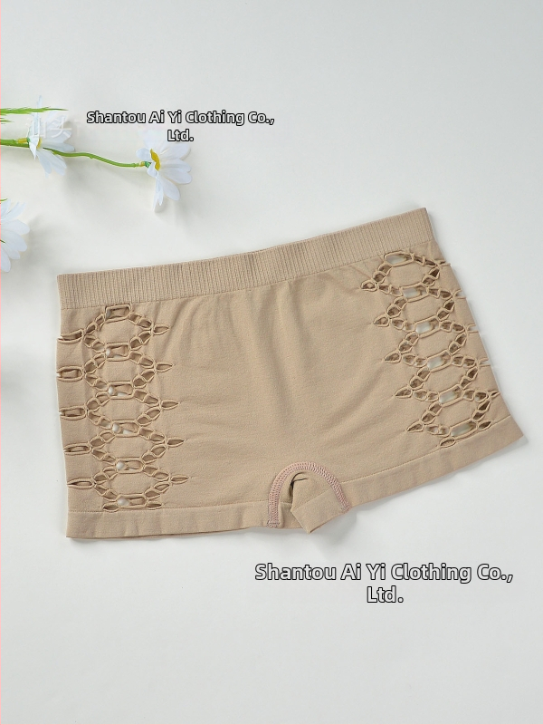 Γυναικείες νάιλον χωρίς ραφές μποξέρ σορτς, διαπνέοντα, μεσαίας ζώνης, πλεκτά