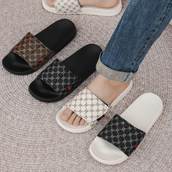 Ανδρικές παντόφλες με μια λουρίδα, PU επάνω μέρος, EVA σόλα, slip-on σχέδιο