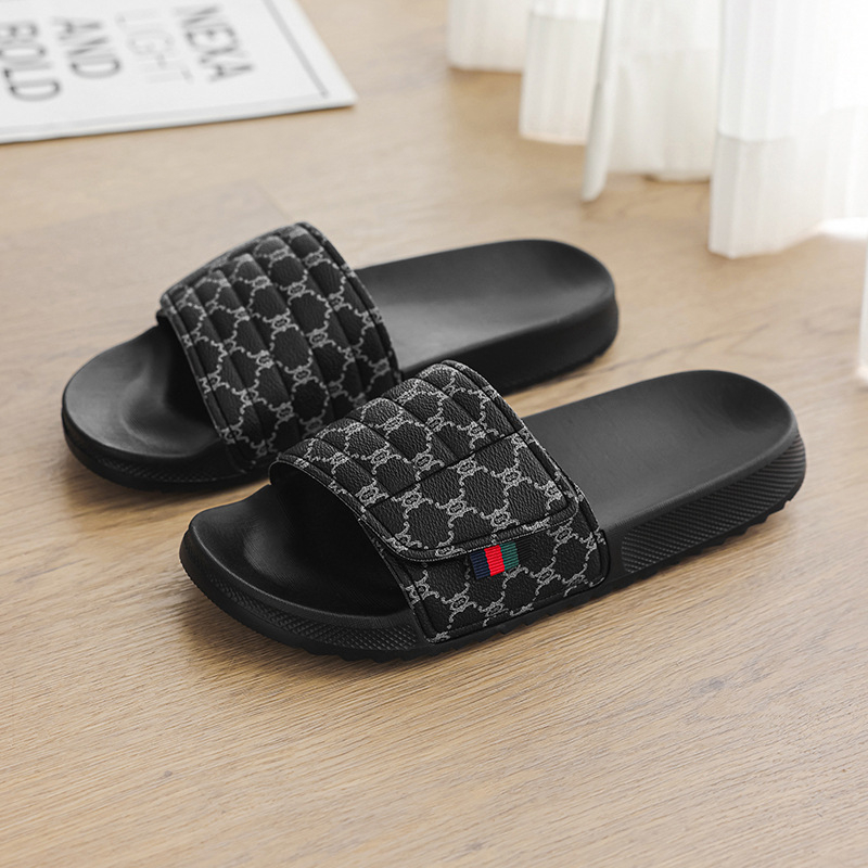 Ανδρικές παντόφλες με μια λουρίδα, PU επάνω μέρος, EVA σόλα, slip-on σχέδιο