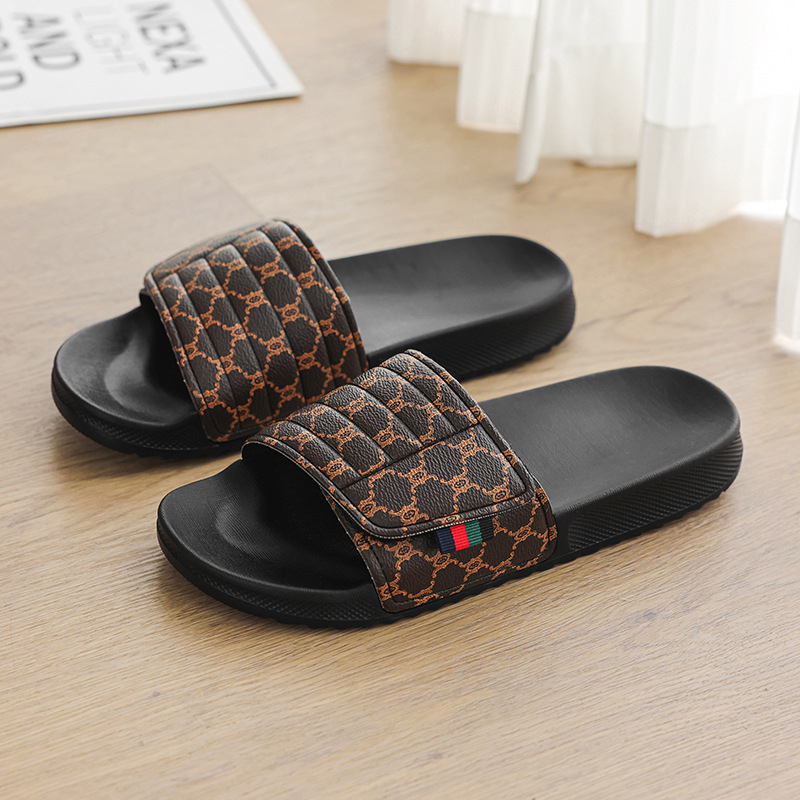 Ανδρικές παντόφλες με μια λουρίδα, PU επάνω μέρος, EVA σόλα, slip-on σχέδιο