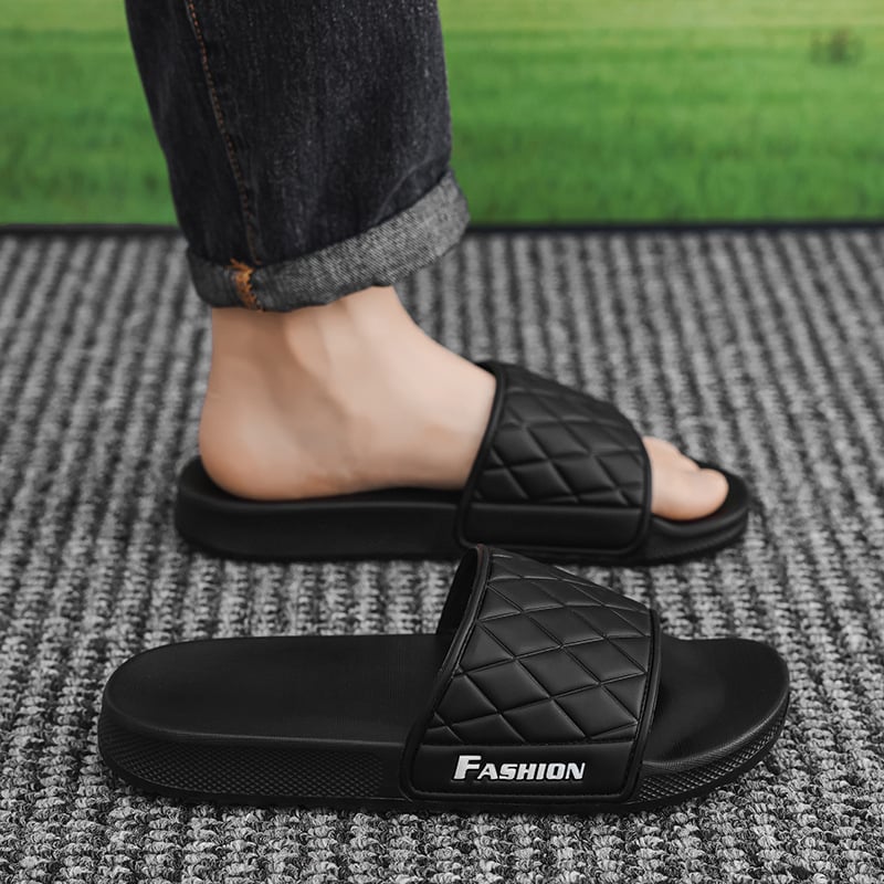 Ανδρικές παντόφλες με μια λουρίδα, PU επάνω μέρος, EVA σόλα, slip-on σχέδιο