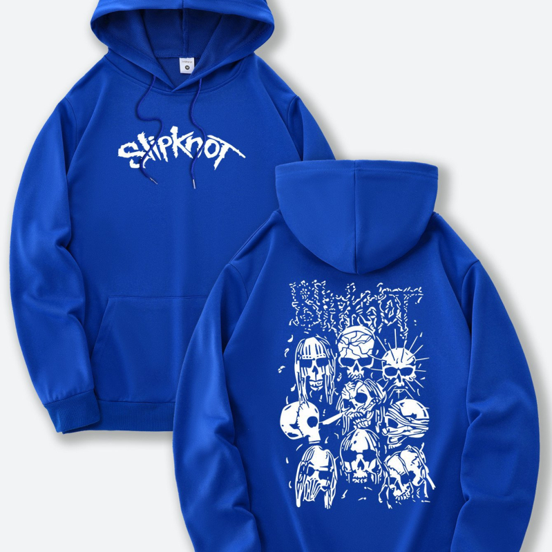 Drukāts kapucētais džemperis – poliestera adīts audums, brīvs siluets, garas piedurknes, kapuce, vidēja biezuma