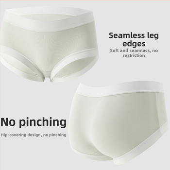 Γυναικεία βαμβακερά εσώρουχα με αντιβακτηριακή προστασία, μεσαίας ζώνης, τρίγωνου στυλ, επένδυση καβάλου από γραφένιο