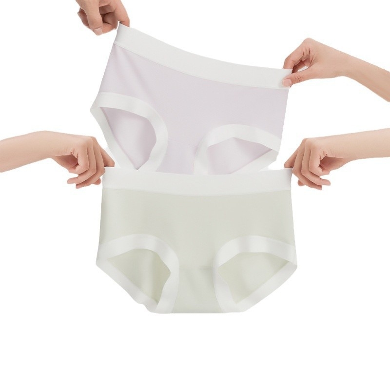 Sieviešu kokvilnas apakšveļa ar antibakteriālu aizsardzību, vidēja josta, trijstūra modelis, grafēna oderējums kaunuma zonā