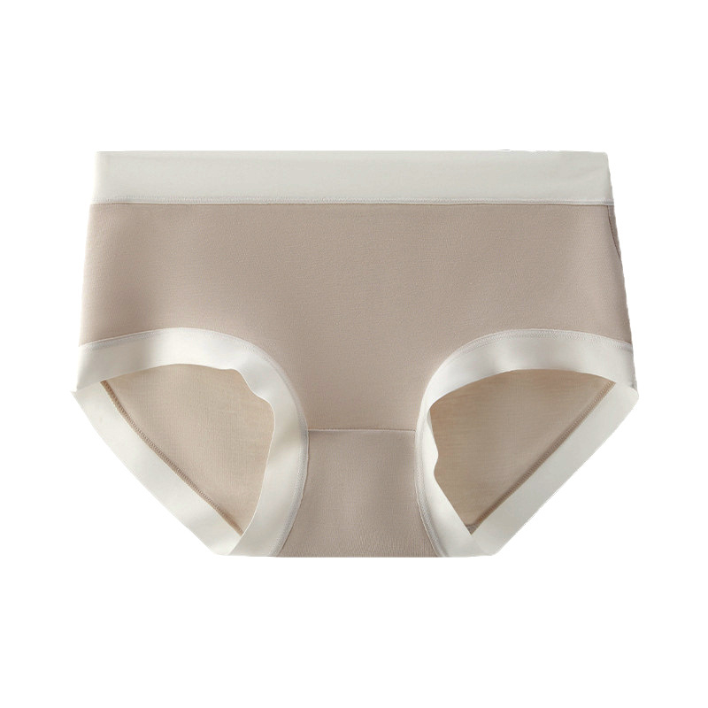 Sieviešu kokvilnas apakšveļa ar antibakteriālu aizsardzību, vidēja josta, trijstūra modelis, grafēna oderējums kaunuma zonā