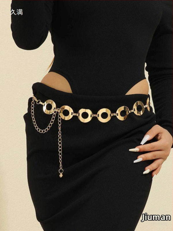 Метална талияна верига, катарама от сплав, щифт-закопчване, тясна под 2 см, пролет 2025