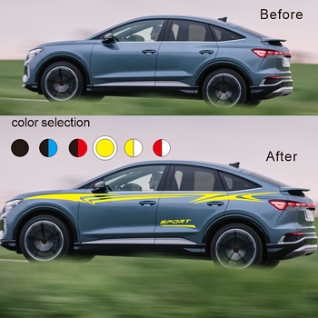 Autó oldalsó vonal Reflektív matrica – univerzális, két darabos készlet, felszerelés vákuumcsöves