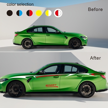 Autó oldalsó vonal Reflektív matrica – univerzális, két darabos készlet, felszerelés vákuumcsöves