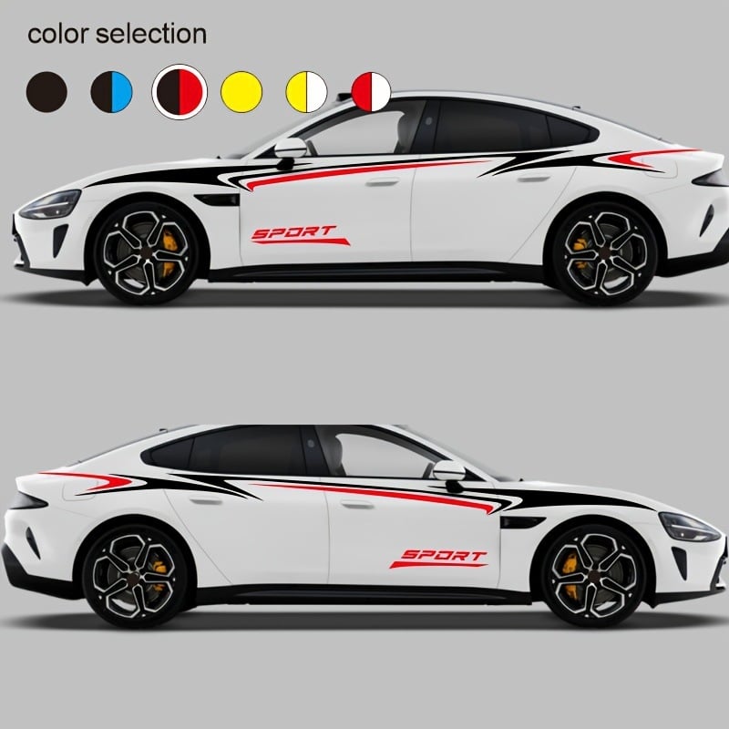 Autó oldalsó vonal Reflektív matrica – univerzális, két darabos készlet, felszerelés vákuumcsöves