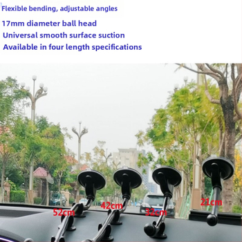 Automašīnas tālruņa turētājs ar sfēras galvu, paplašināto piesūcekni, garu stieni, universālais adapters — modelis RST-X28