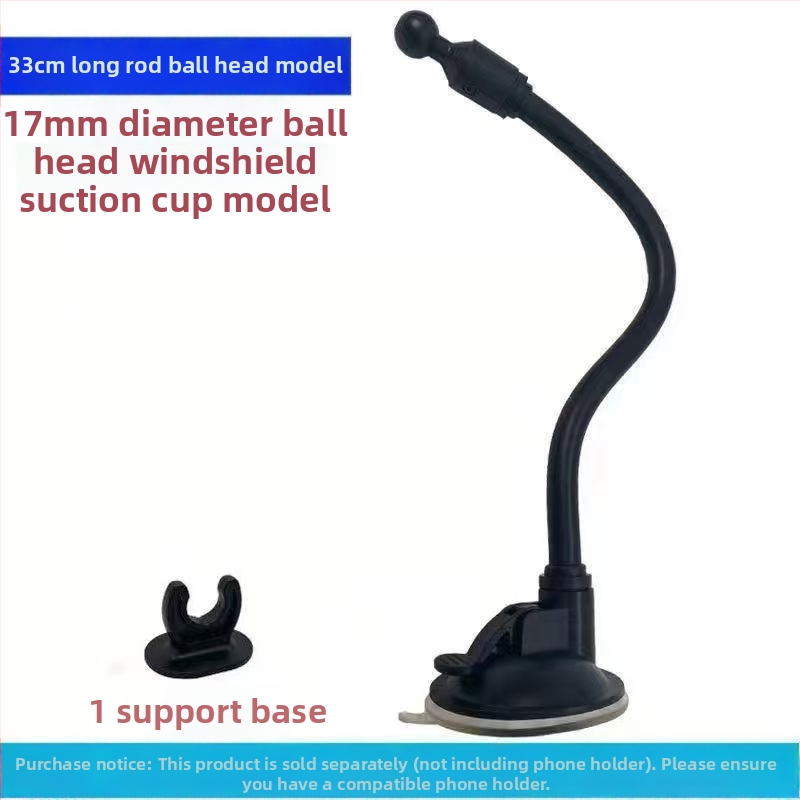 Automašīnas tālruņa turētājs ar sfēras galvu, paplašināto piesūcekni, garu stieni, universālais adapters — modelis RST-X28