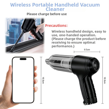 Ασύρματος χειροκίνητος καθαριστής αυτοκινήτου και σπιτιού, 50W, Τάση έως 36V, Ενσωματωμένη μπαταρία 1001–1600 mAh, Δοχείο σκόνης, Διάρκεια λειτουργίας 0–1 h