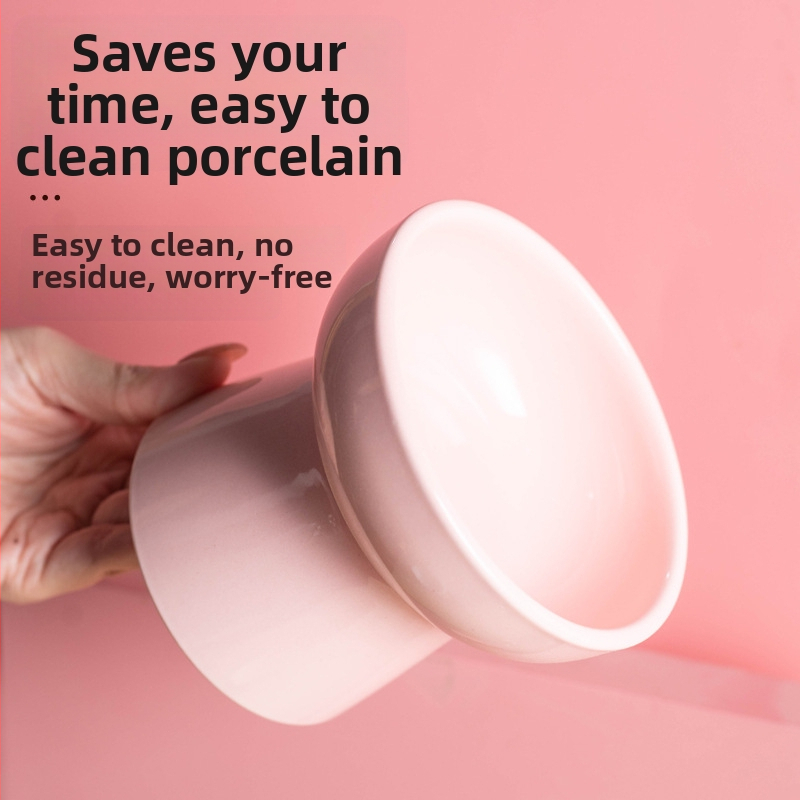 Keramická miska na mačky s vysokými nohami, anti-prevrátenie, na vodu a jedlo