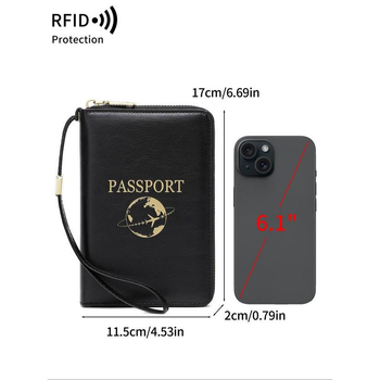 Θήκη Διαβατηρίου και Εγγράφων με Θήκη για Κάρτες, Corduroy, Unisex, Διασυνοριακό Τρέντ