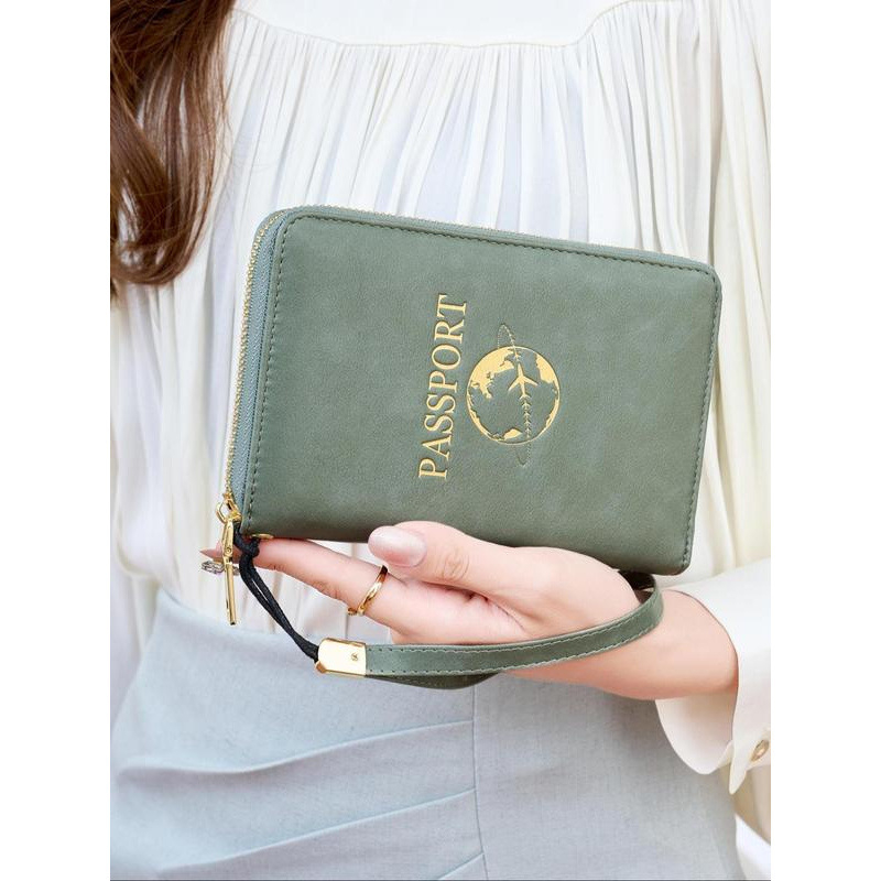 Θήκη Διαβατηρίου και Εγγράφων με Θήκη για Κάρτες, Corduroy, Unisex, Διασυνοριακό Τρέντ