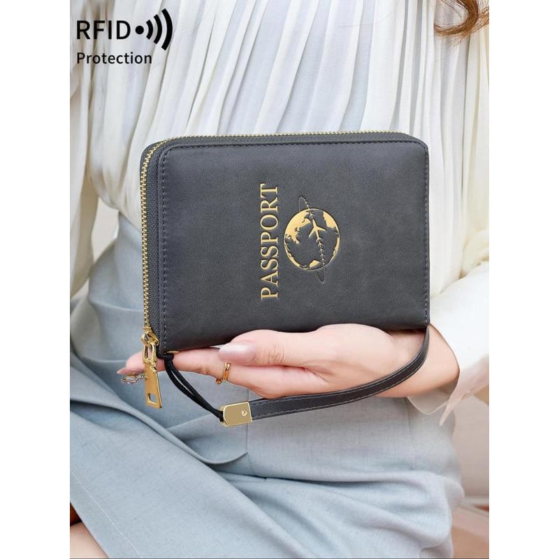 Θήκη Διαβατηρίου και Εγγράφων με Θήκη για Κάρτες, Corduroy, Unisex, Διασυνοριακό Τρέντ