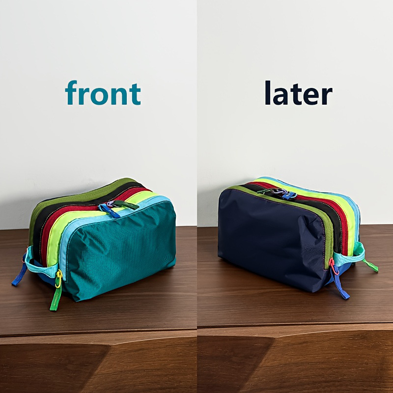 Geantă de machiaj și toaletă, stil Fresh Sweet, din nylon cu căptușeală nylon; model monocrom, impermeabilă, ultraușoară, pliabilă