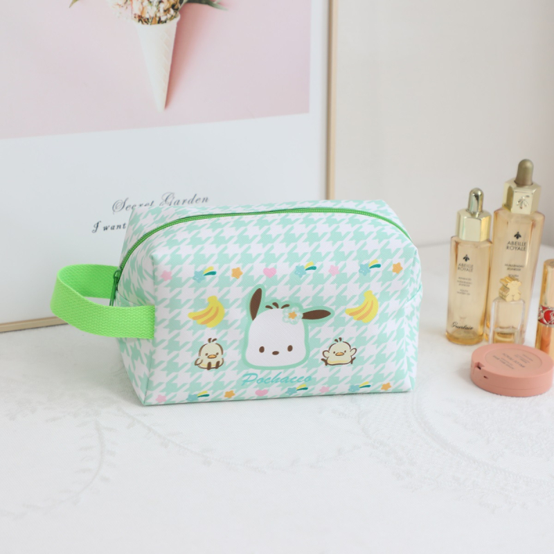 Τσαντάκι καλλυντικών, cartoon στιλ από PU δέρμα, αδιάβροχο για ταξίδια, κυβοειδές σχήμα, με μεγάλη χωρητικότητα