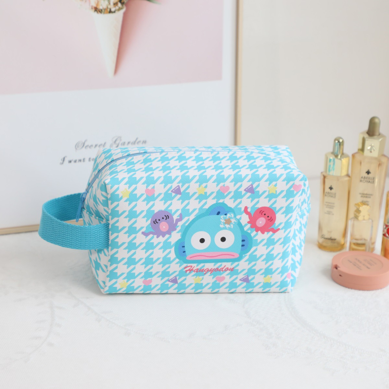 Τσαντάκι καλλυντικών, cartoon στιλ από PU δέρμα, αδιάβροχο για ταξίδια, κυβοειδές σχήμα, με μεγάλη χωρητικότητα