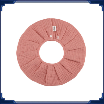 Dječji podbradnik sa šest slojeva pamučne gaze, 360° rotirajući, džepić za pljuvačku, upijajući, za novorođenčad i djecu do 3 godine