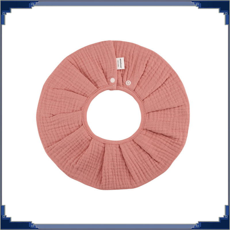 Dječji podbradnik sa šest slojeva pamučne gaze, 360° rotirajući, džepić za pljuvačku, upijajući, za novorođenčad i djecu do 3 godine