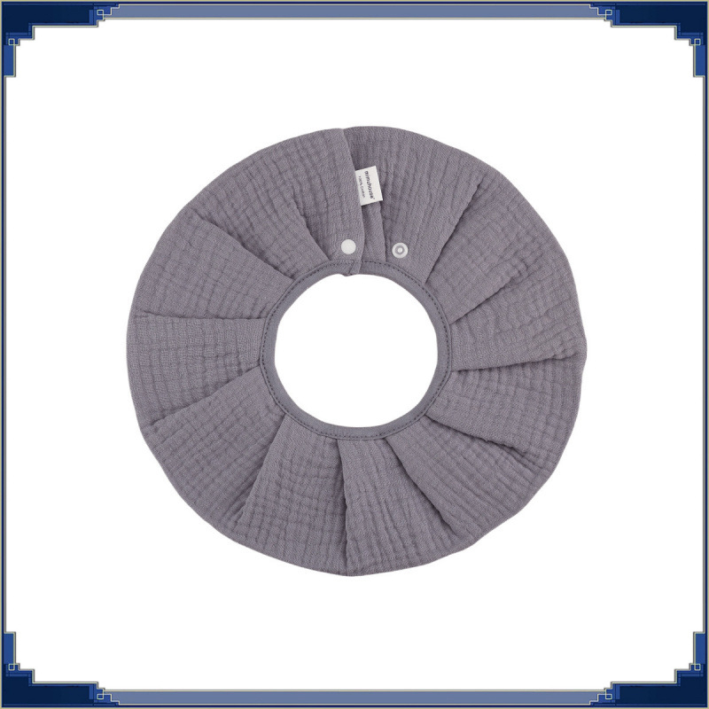 Dječji podbradnik sa šest slojeva pamučne gaze, 360° rotirajući, džepić za pljuvačku, upijajući, za novorođenčad i djecu do 3 godine