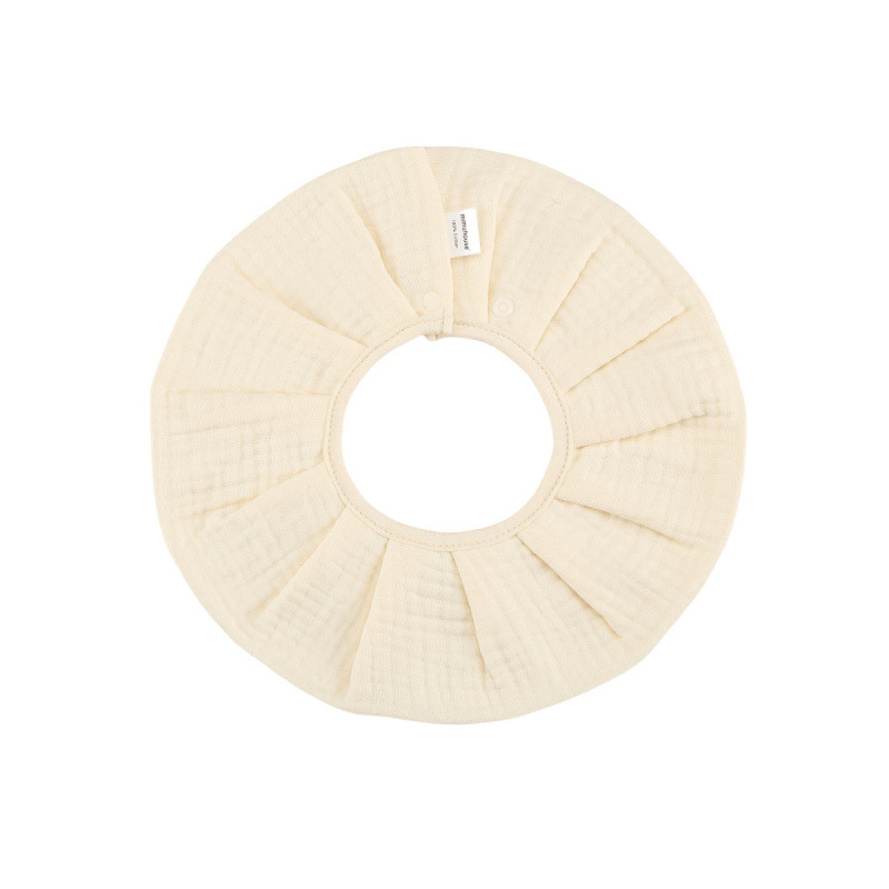 Dječji podbradnik sa šest slojeva pamučne gaze, 360° rotirajući, džepić za pljuvačku, upijajući, za novorođenčad i djecu do 3 godine