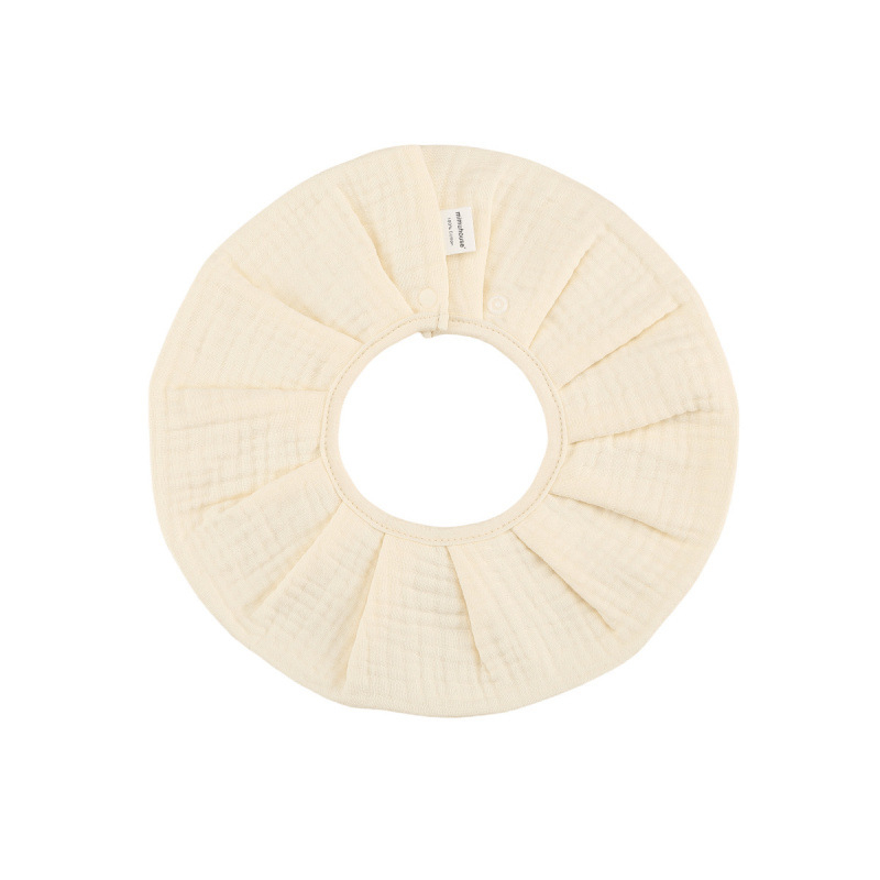 Dječji podbradnik sa šest slojeva pamučne gaze, 360° rotirajući, džepić za pljuvačku, upijajući, za novorođenčad i djecu do 3 godine