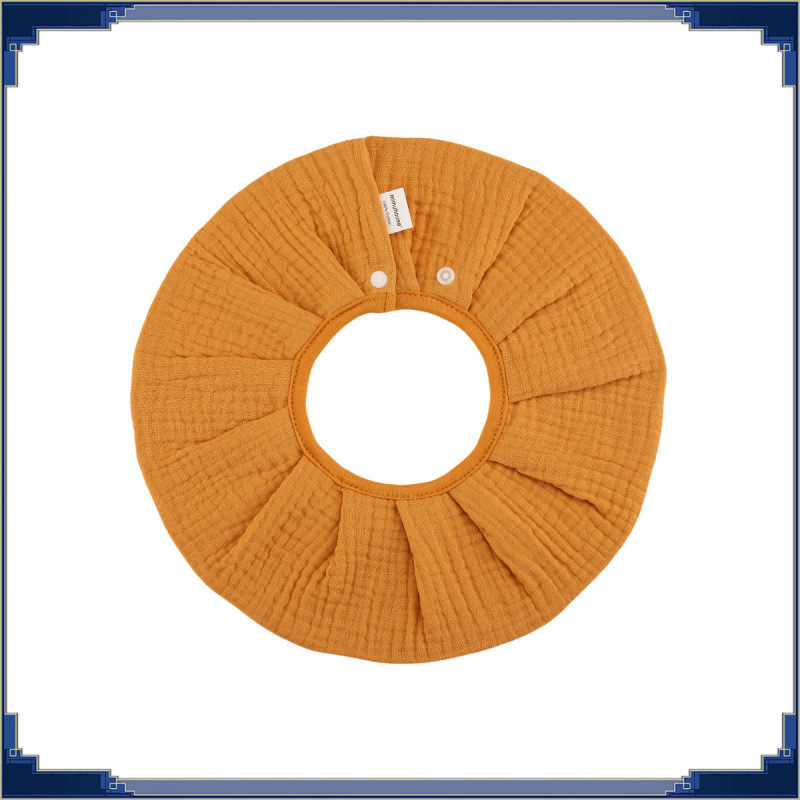 Dječji podbradnik sa šest slojeva pamučne gaze, 360° rotirajući, džepić za pljuvačku, upijajući, za novorođenčad i djecu do 3 godine