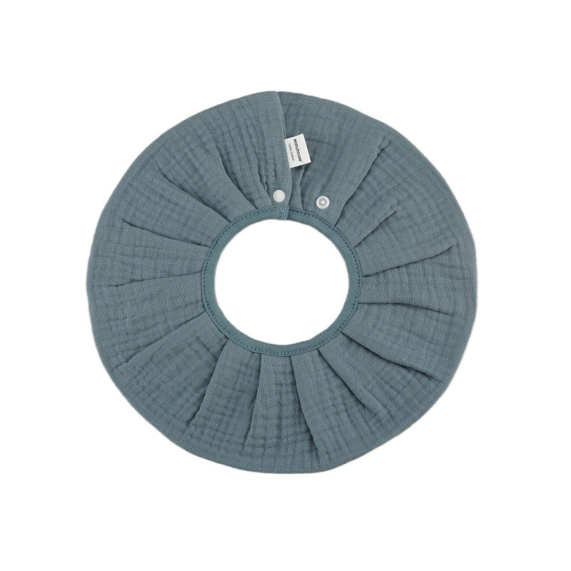 Dječji podbradnik sa šest slojeva pamučne gaze, 360° rotirajući, džepić za pljuvačku, upijajući, za novorođenčad i djecu do 3 godine