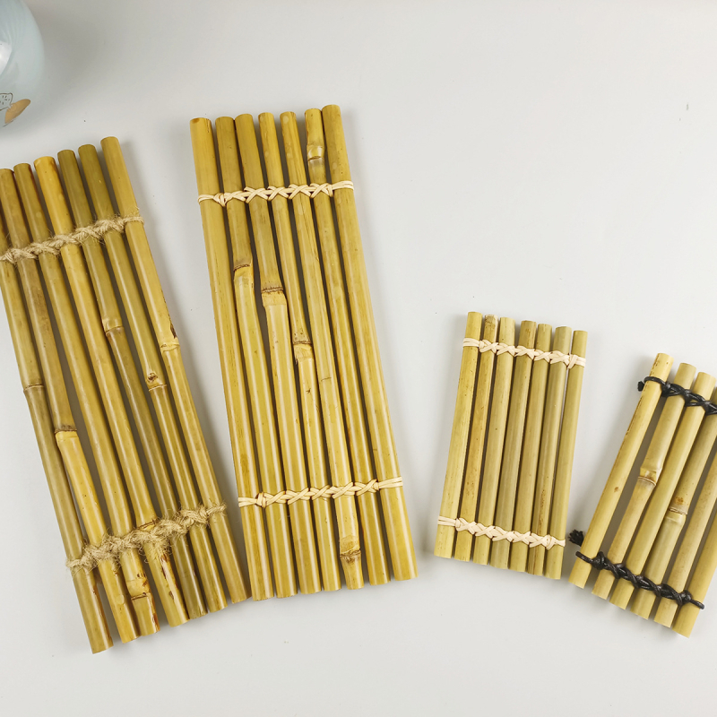 Διακόσμηση ενυδρείου από μπαμπού, επιπλέων μπαμπού ράφτ, αγροτικό στυλ, υλικό μπαμπού, κατάλληλο για οικίες και ξενοδοχεία/εστιατόρια