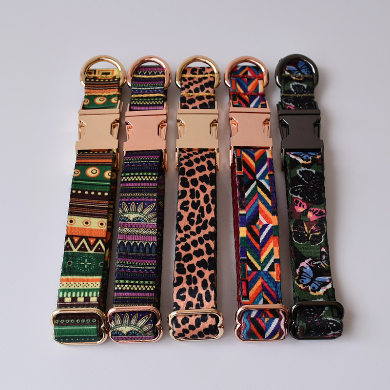 Suņu kaklasaite – neilons, raksts Color Grid, zīmols FOUCOTO