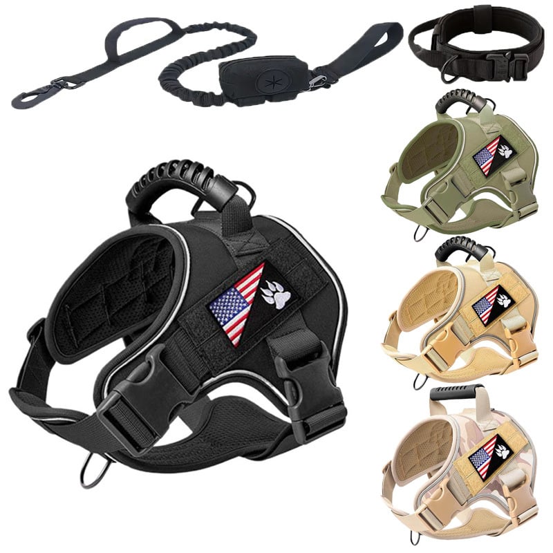 Σετ περιλαίμιου και λουριού για κατοικίδια, αναδιπλούμενο λουρί, πολυεστέρας, μοντέλο 905